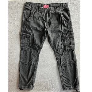 Jordan Craig Cargo Pants 40 x 34 Ripstop Straight Leg Chino Gray Hike (36 x 31)